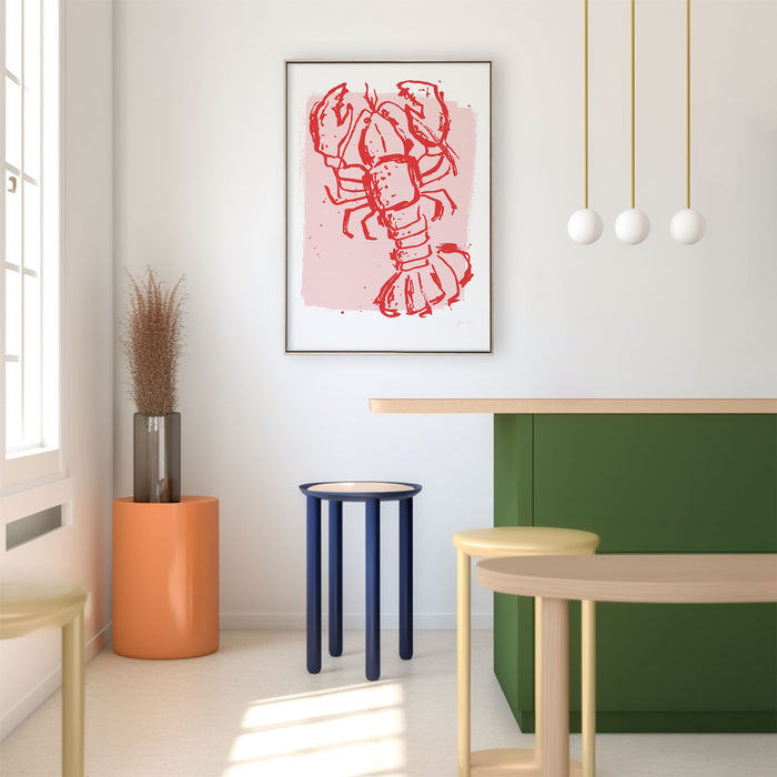 Kōura vs Crayfish - Orange/ Navy - Art Print