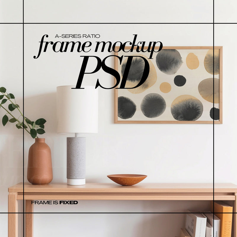 DIN A3 Horizontal Frame Mockup PSD