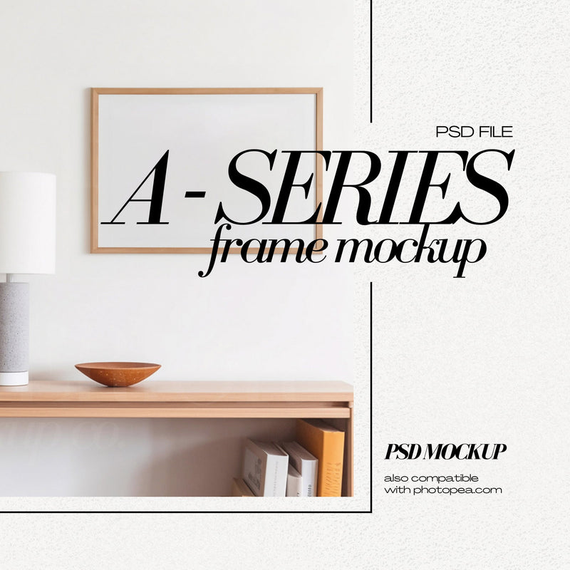 DIN A3 Horizontal Frame Mockup PSD