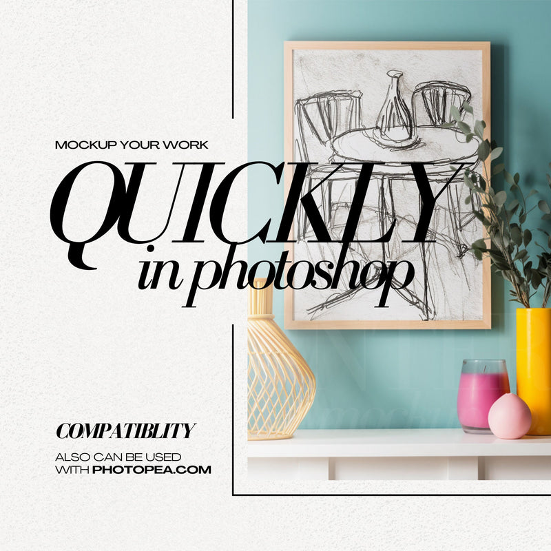 DIN A3 Frame Mockup PSD Colorful Mockups