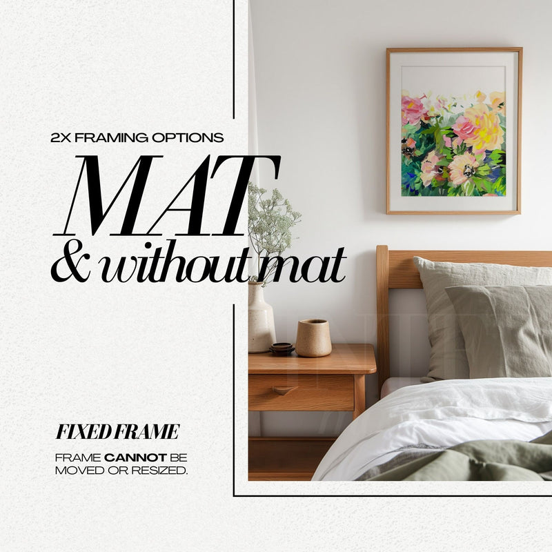 16x20 Frame Mockup PSD Modern Bedroom