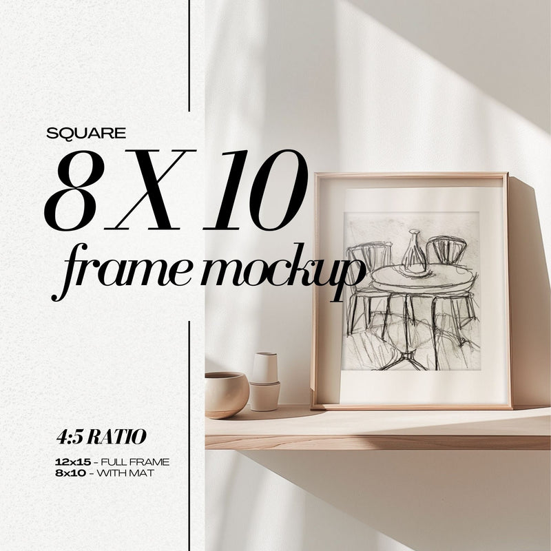 PSD Frame Mockup Bundle - Wooden Frames