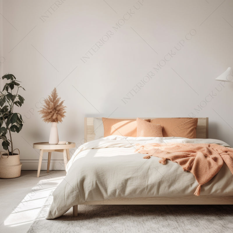 Soft Pink & Green Blank Wall - Stock Image Bundle