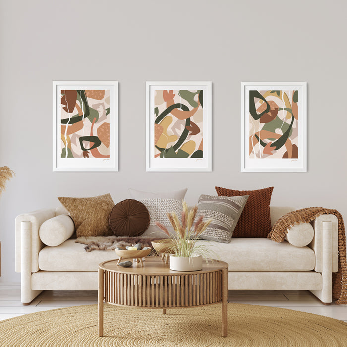 Earthy Circles II - Abstract Art Print