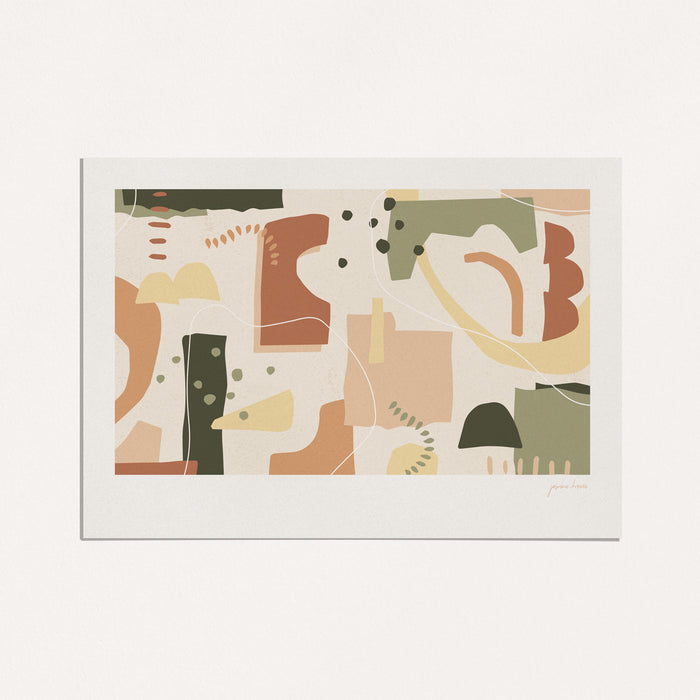 Earthy Collage I - Abstract Art Print