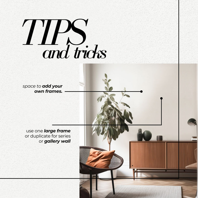 Mid Century Mockup JPG Interior Bundle Blank Wall Stock Image