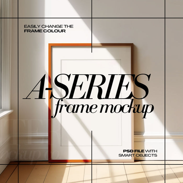 A2 Leaning Frame Mockup PSD for Wall Art